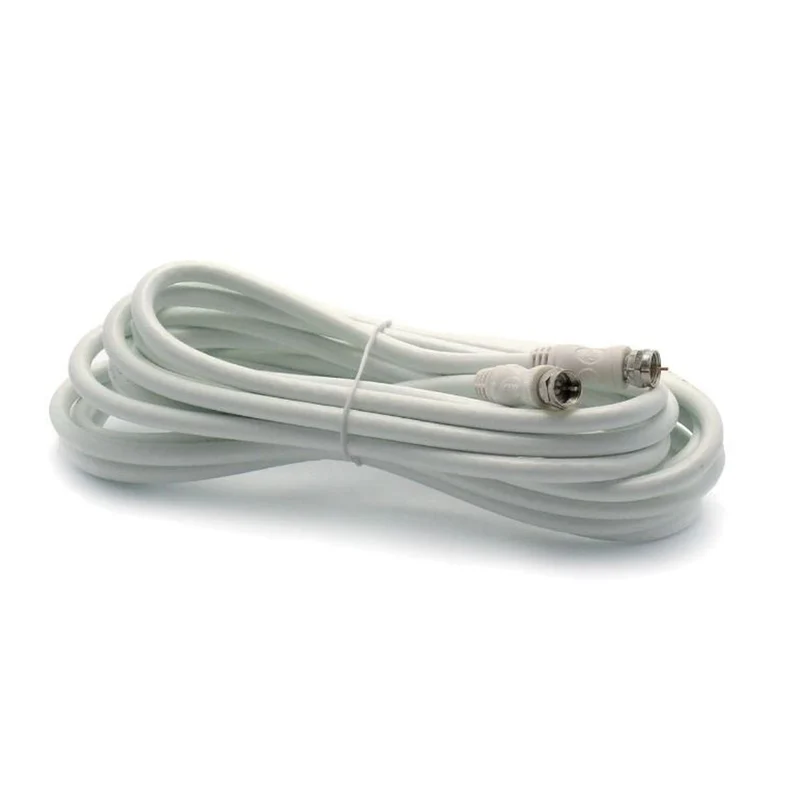 Metronic Cavo prolunga coassiale SAT a F M/M. bianco, cavo satellitare, cavo per antenna TV, 2 m
