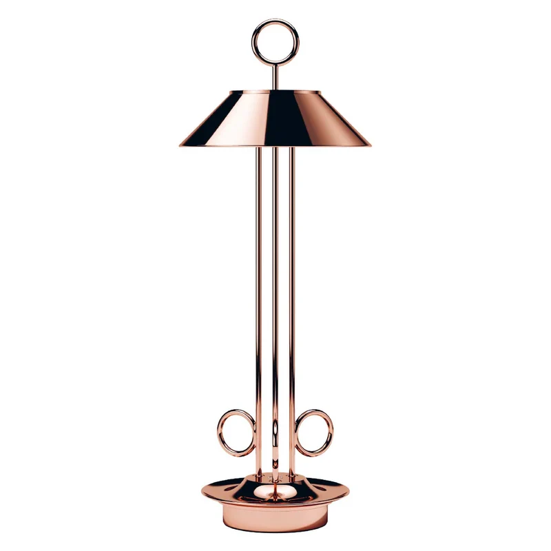 Nudiderot - Lampe à poser LED sans fil IP54 en acier, style vintage