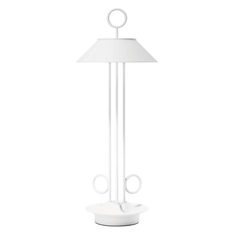 Nudiderot - Lampe à poser LED sans fil IP54 en acier, style vintage