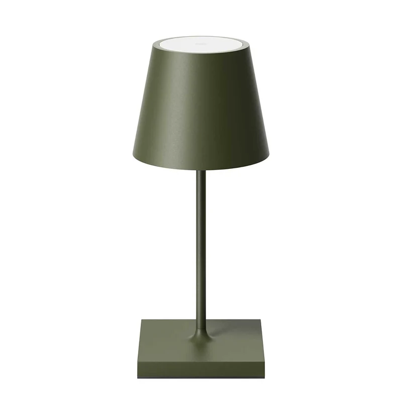 Nuindie - Lampe à poser LED sans fil 25 cm IP54 en acier laqué, style minimaliste