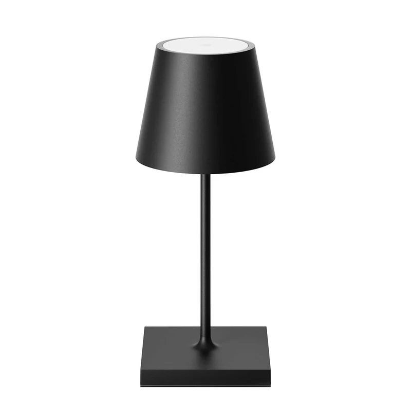 Nuindie - Lampe à poser LED sans fil 25 cm IP54 en acier laqué, style minimaliste