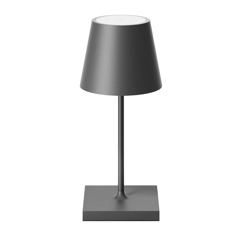 Nuindie - Lampe à poser LED sans fil 25 cm IP54 en acier laqué, style minimaliste