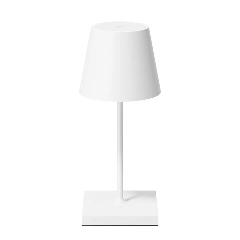 Nuindie - Lampe à poser LED sans fil 25 cm IP54 en acier laqué, style minimaliste