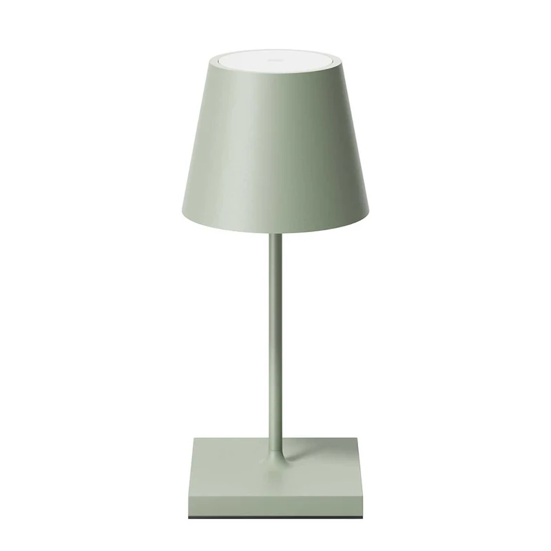 Nuindie - Lampe à poser LED sans fil 25 cm IP54 en acier laqué, style minimaliste