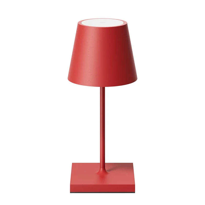 Nuindie - Lampe à poser LED sans fil 25 cm IP54 en acier laqué, style minimaliste
