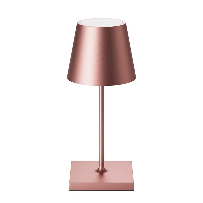 Nuindie - Lampe à poser LED sans fil 25 cm IP54 en acier laqué, style minimaliste