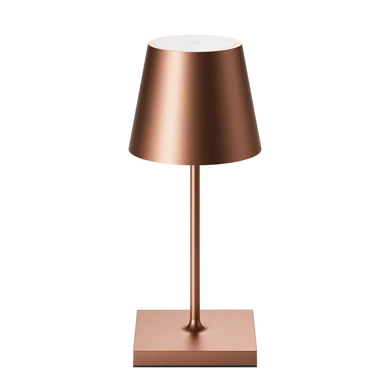 Nuindie - Lampe à poser LED sans fil 25 cm IP54 en acier laqué, style minimaliste