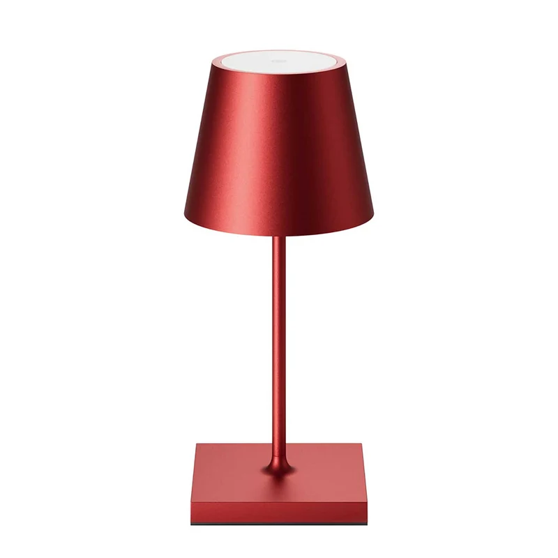 Nuindie - Lampe à poser LED sans fil 25 cm IP54 en acier laqué, style minimaliste