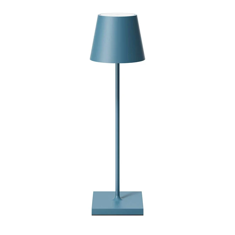 Nuindie - Lampe à poser LED sans fil 38 cm IP54 en acier laqué, style minimaliste