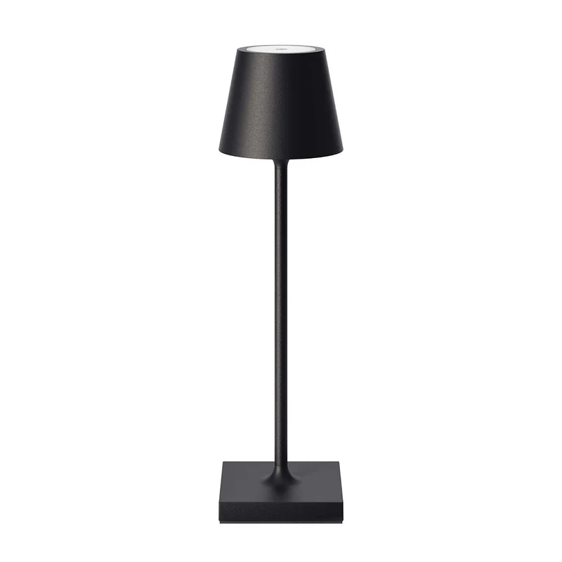 Nuindie - Lampe à poser LED sans fil 38 cm IP54 en acier laqué, style minimaliste