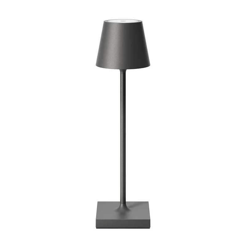 Nuindie - Lampe à poser LED sans fil 38 cm IP54 en acier laqué, style minimaliste