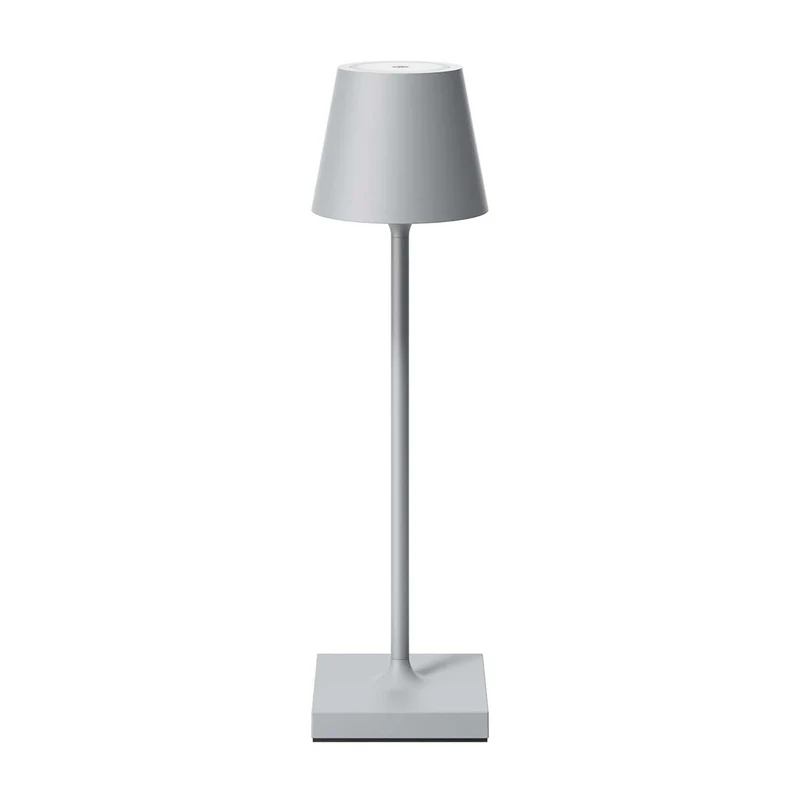 Nuindie - Lampe à poser LED sans fil 38 cm IP54 en acier laqué, style minimaliste