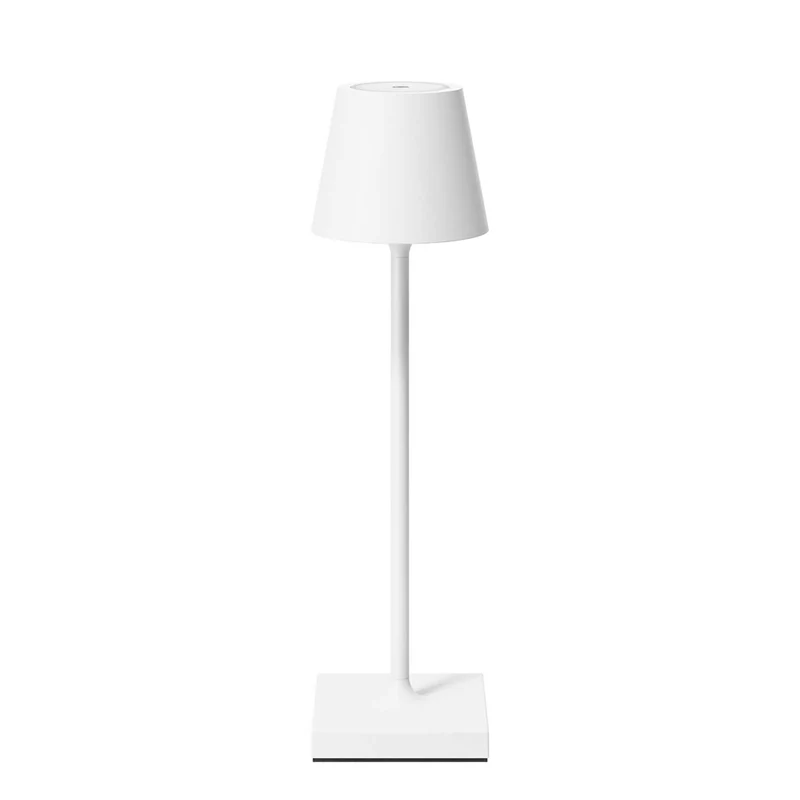 Nuindie - Lampe à poser LED sans fil 38 cm IP54 en acier laqué, style minimaliste
