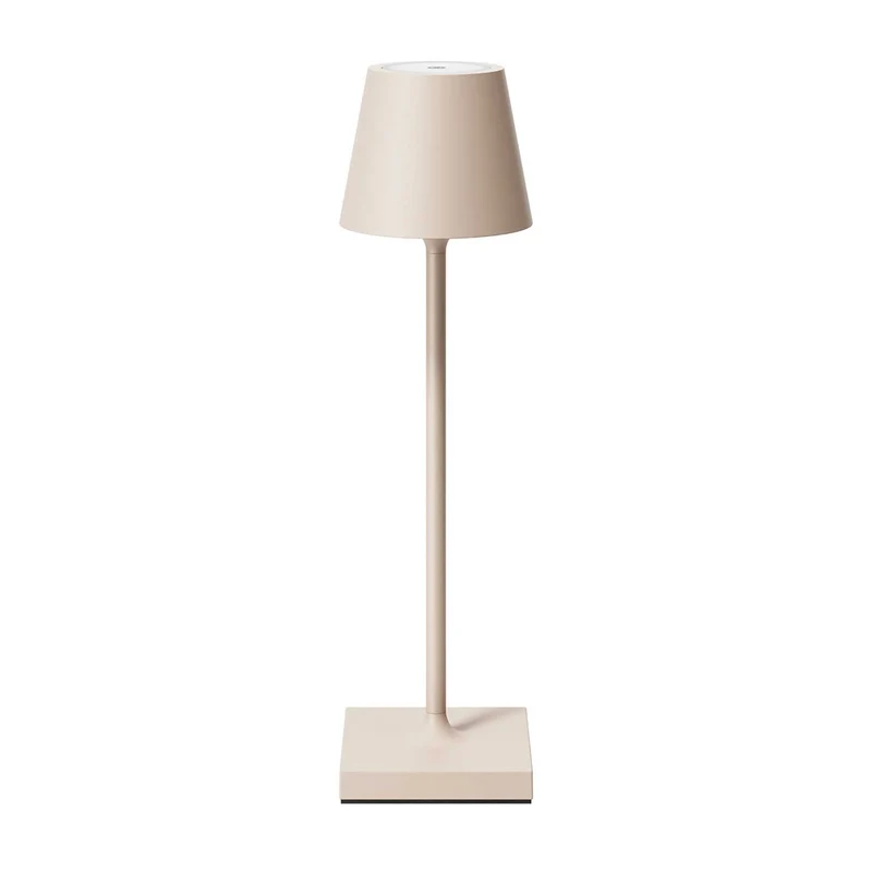 Nuindie - Lampe à poser LED sans fil 38 cm IP54 en acier laqué, style minimaliste