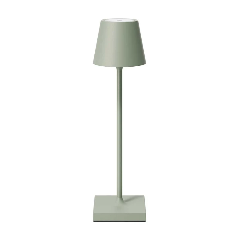Nuindie - Lampe à poser LED sans fil 38 cm IP54 en acier laqué, style minimaliste