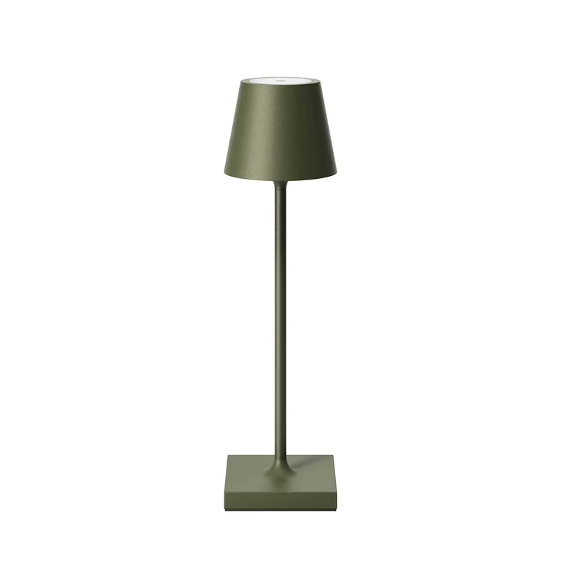Nuindie - Lampe à poser LED sans fil 38 cm IP54 en acier laqué, style minimaliste