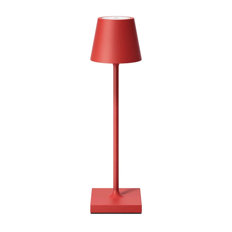Nuindie - Lampe à poser LED sans fil 38 cm IP54 en acier laqué, style minimaliste