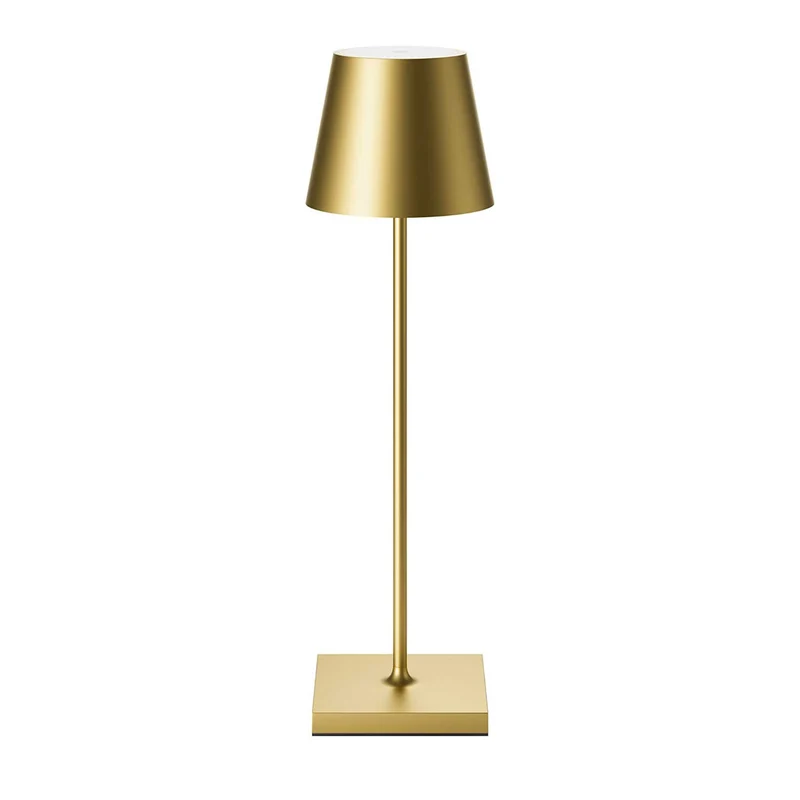 Nuindie - Lampe à poser LED sans fil 38 cm IP54 en acier laqué, style minimaliste