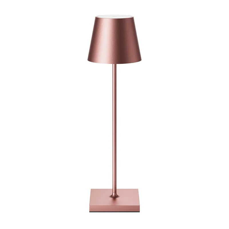 Nuindie - Lampe à poser LED sans fil 38 cm IP54 en acier laqué, style minimaliste