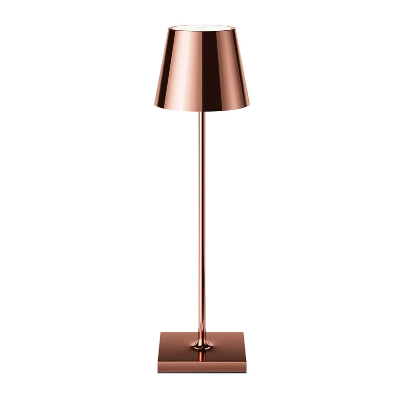 Nuindie - Lampe à poser LED sans fil 38 cm IP54 en acier laqué, style minimaliste