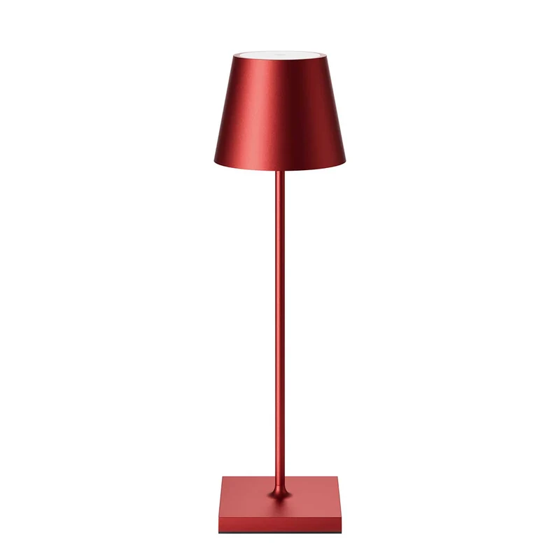 Nuindie - Lampe à poser LED sans fil 38 cm IP54 en acier laqué, style minimaliste