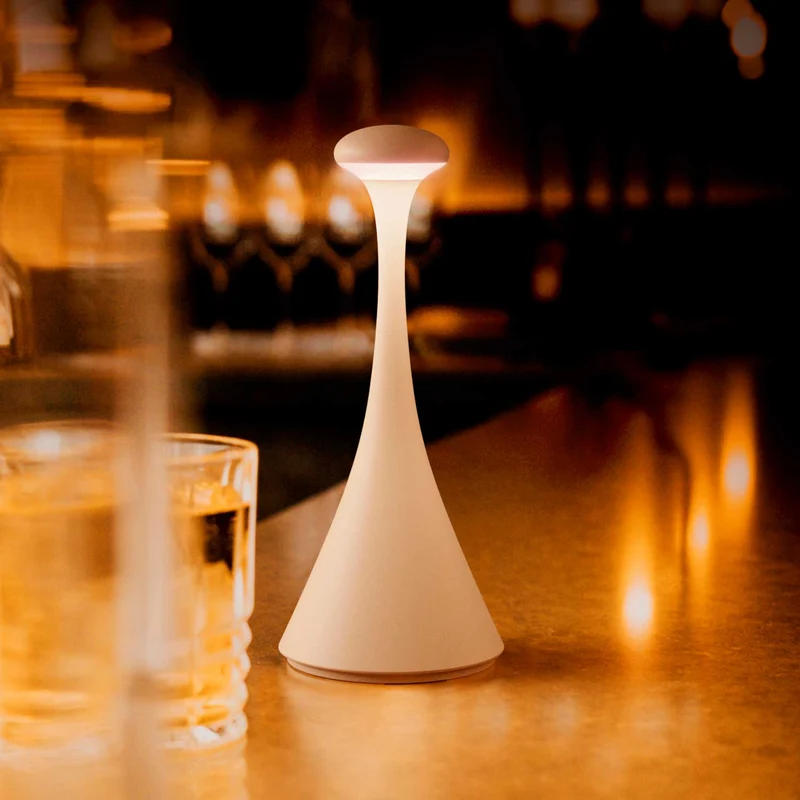 Nudrop - Lampe à poser LED sans fil IP54 en acier laqué, style minimaliste