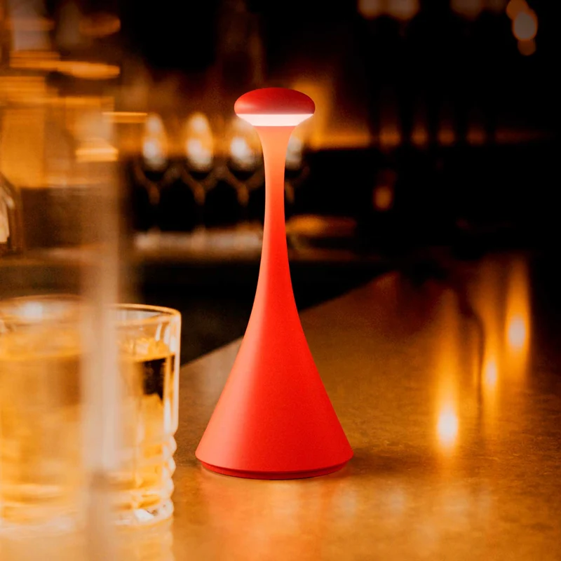 Nudrop - Lampe à poser LED sans fil IP54 en acier laqué, style minimaliste