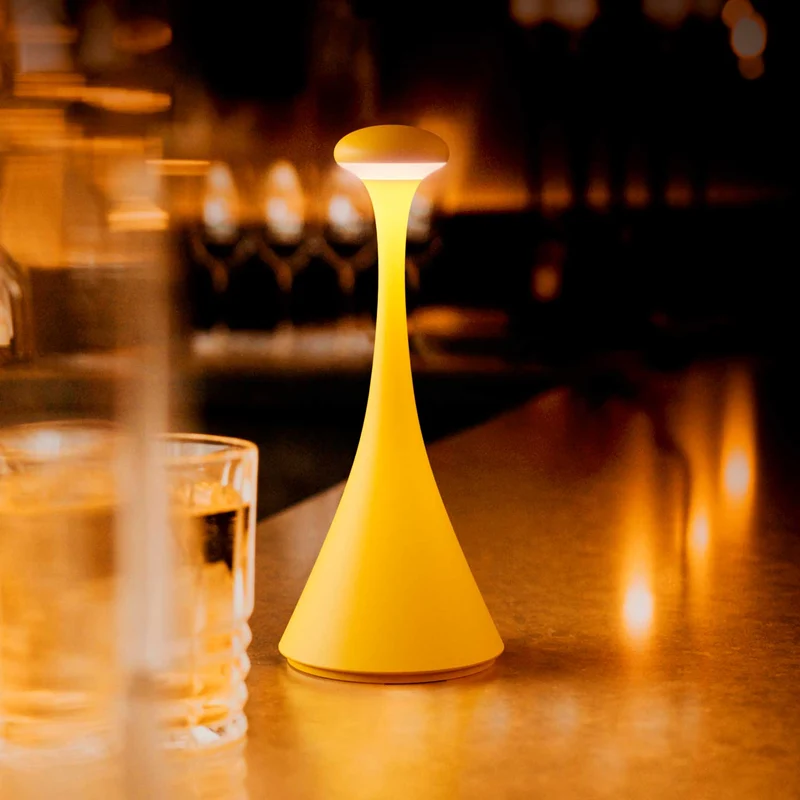 Nudrop - Lampe à poser LED sans fil IP54 en acier laqué, style minimaliste