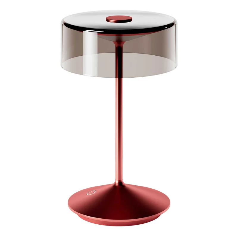 Numotion - Lampe à poser LED sans fil IP54 en acier et verre soufflé, style contemporain