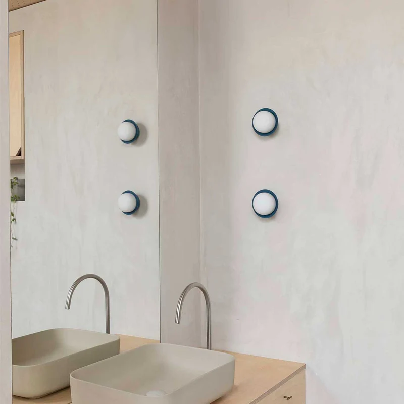 May - Applique murale LED en acier et verre, style contemporain