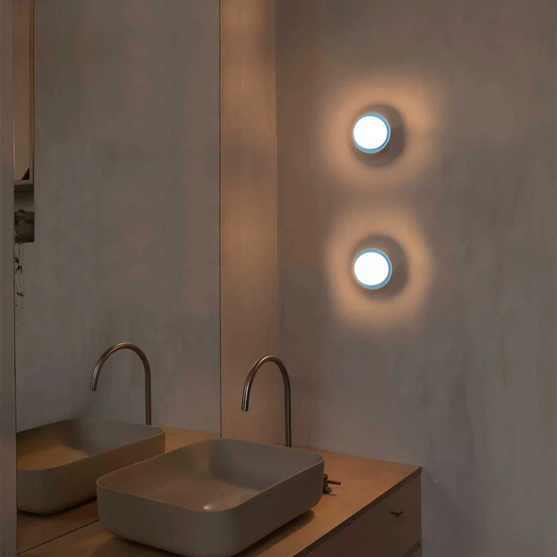 May - Applique murale LED en acier et verre, style contemporain