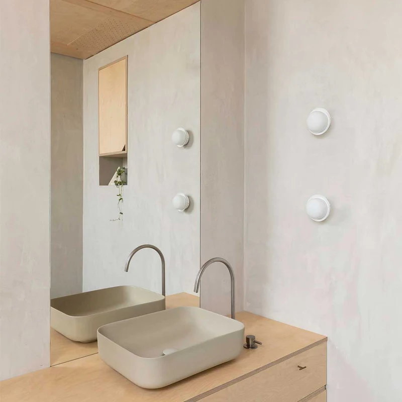May - Applique murale LED en acier et verre, style contemporain