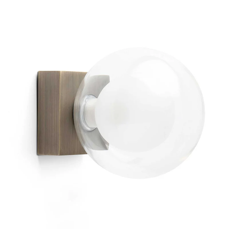 Perla - Applique murale pour salle de bains en acier, style contemporain