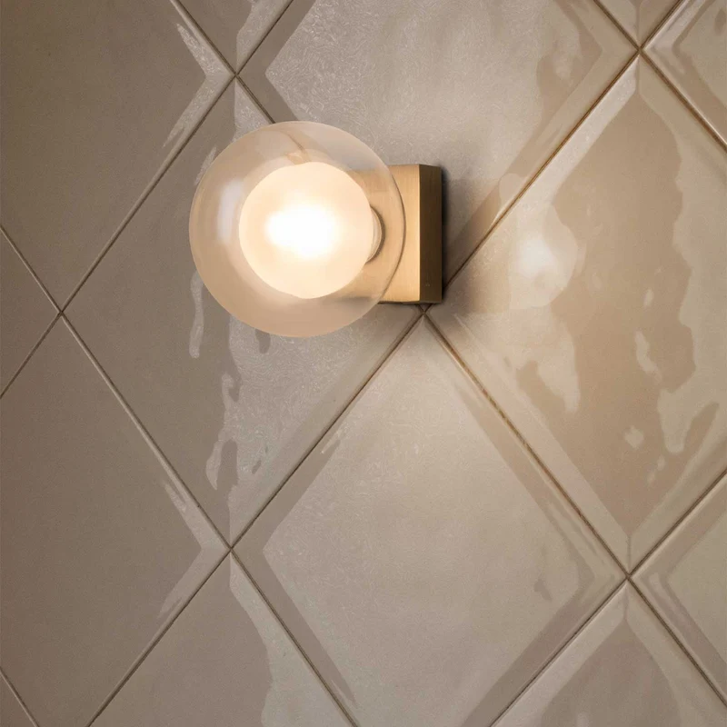 Perla - Applique murale pour salle de bains en acier, style contemporain