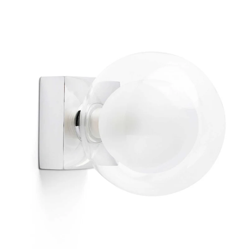 Perla - Applique murale pour salle de bains en acier, style contemporain