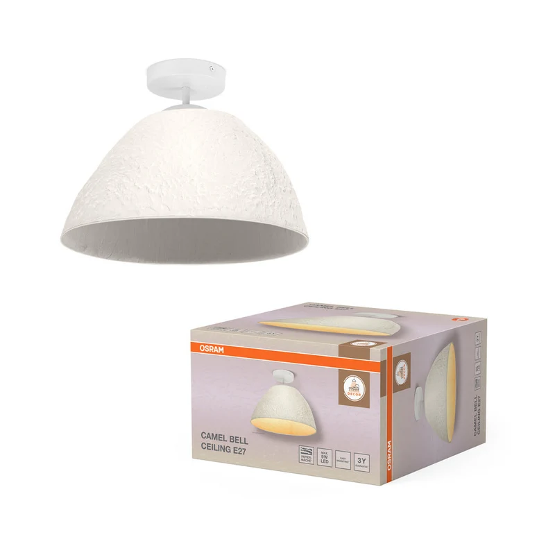 OSRAM DECOR Lampada da soffitto Decor Campana Camel bianca, E27, 375 mm