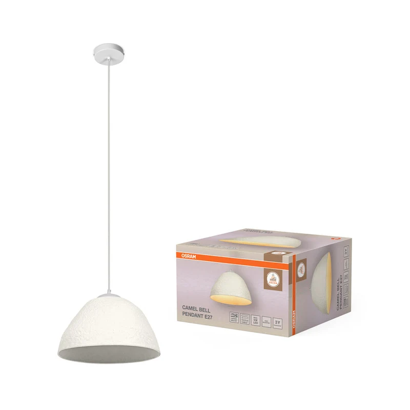 OSRAM DECOR Lampada a sospensione Decor Campana Camel bianca, E27, 375 mm