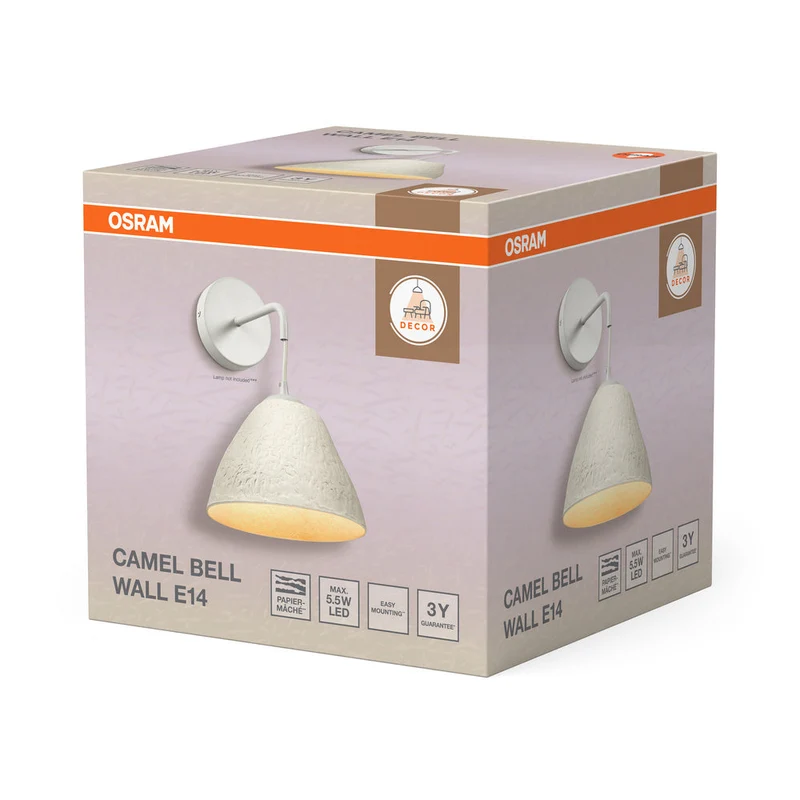 OSRAM DECOR Applique Decor Campana Camel bianca, E14, 220 mm