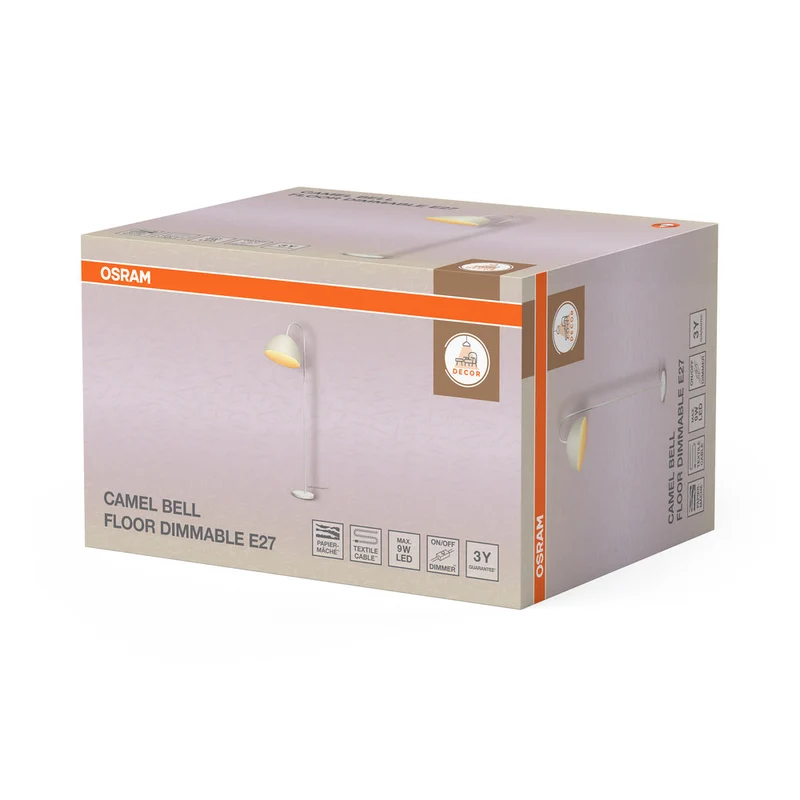 OSRAM DECOR Lampada da terra Decor Camel Bell bianco, E27 dimmerabile