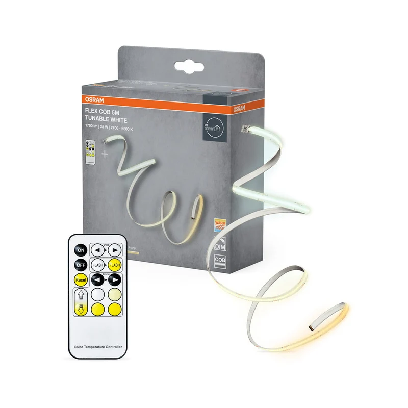 OSRAM FLEX COB 5M striscia LED TW RC, giallo, 30W, 1700lm