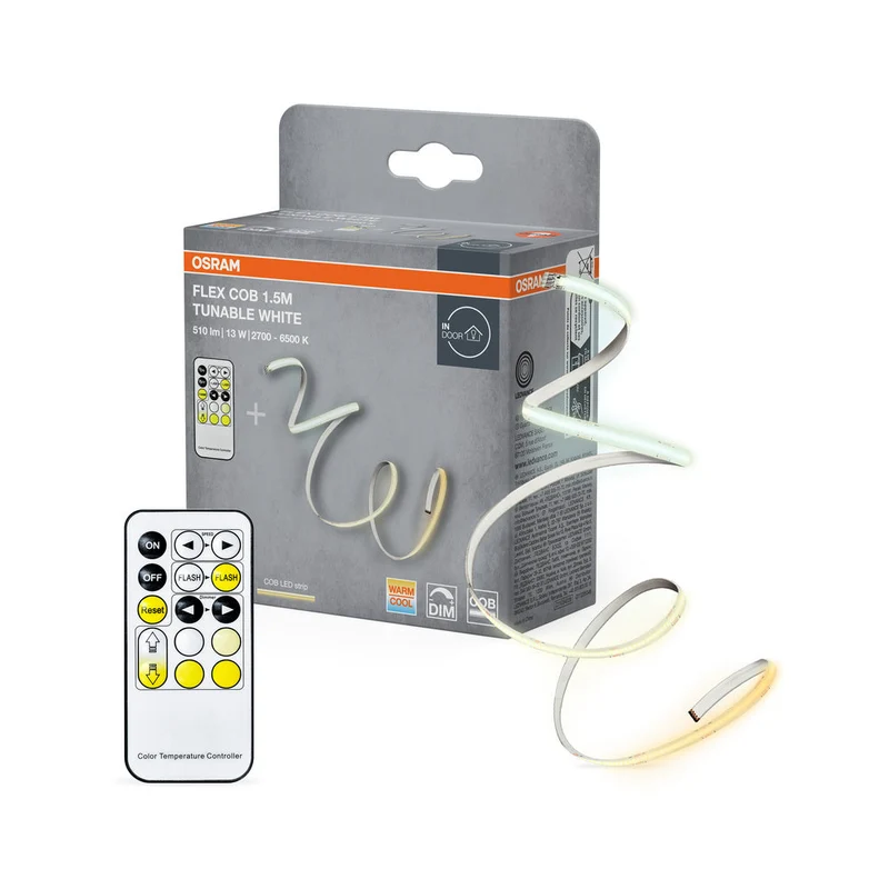 OSRAM FLEX COB 1.5M striscia LED TW RC, giallo, 14W, 500lm