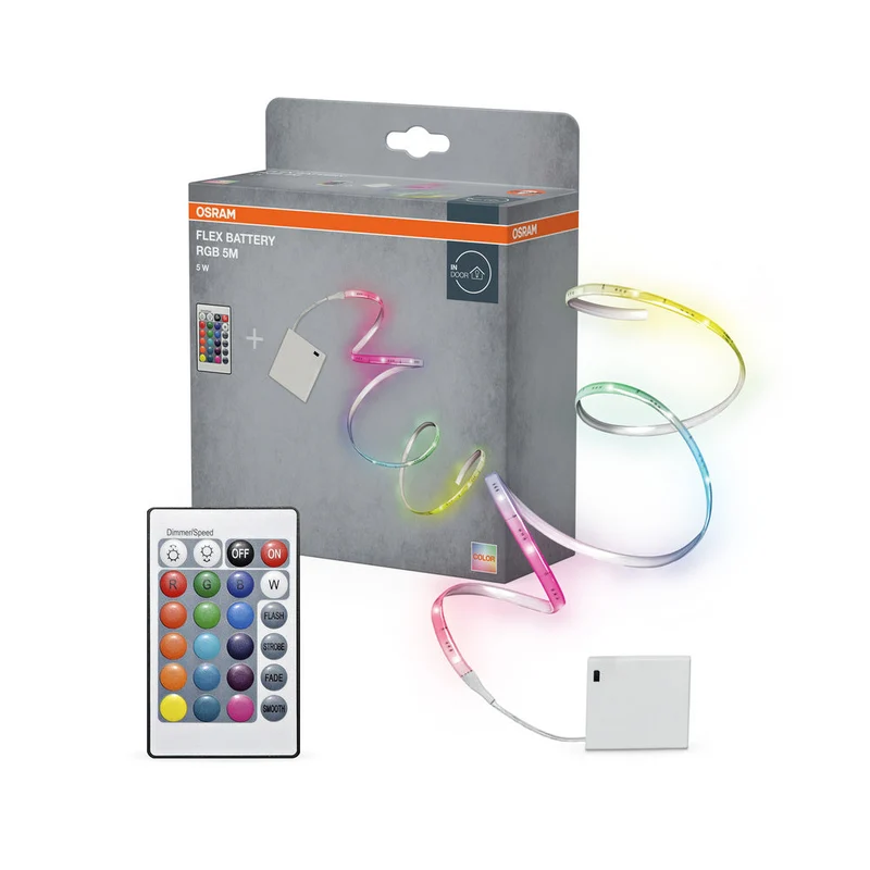 OSRAM FLEX BATTERIA con sensore e telecomando, RGB, 5m