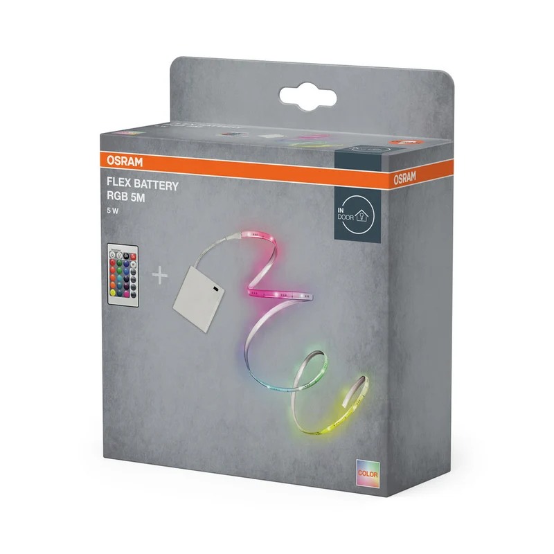 OSRAM FLEX BATTERIA con sensore e telecomando, RGB, 5m