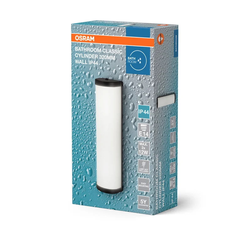 OSRAM CLASSIC CYLINDER lampada da parete per bagno 320mm, E14