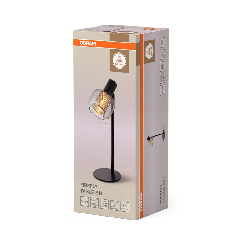 OSRAM DECOR Firefly lampada da tavolo E14 nero