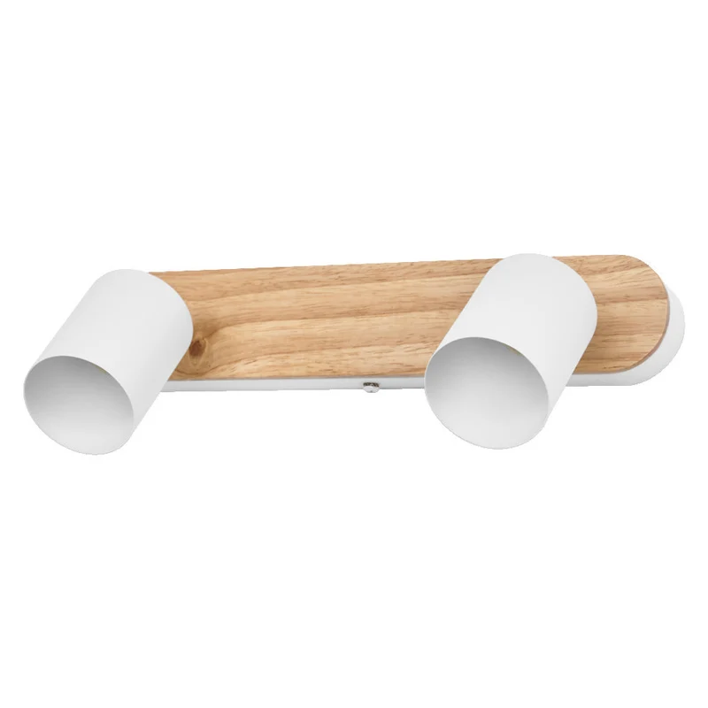 OSRAM LED Spot Wood Line Lampada da soffitto 2xGU10 Bianco e decorazione legno