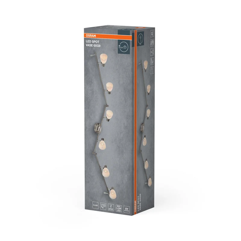OSRAM LED Spot Vase Lampada da soffitto 6xG9 Nichel spazzolato