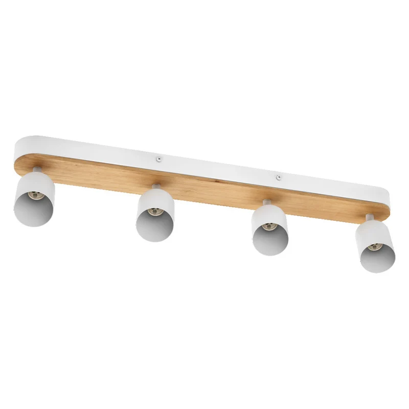 OSRAM LED Spot Wood Line Lampada da soffitto 4xGU10 Bianco e decorazione legno