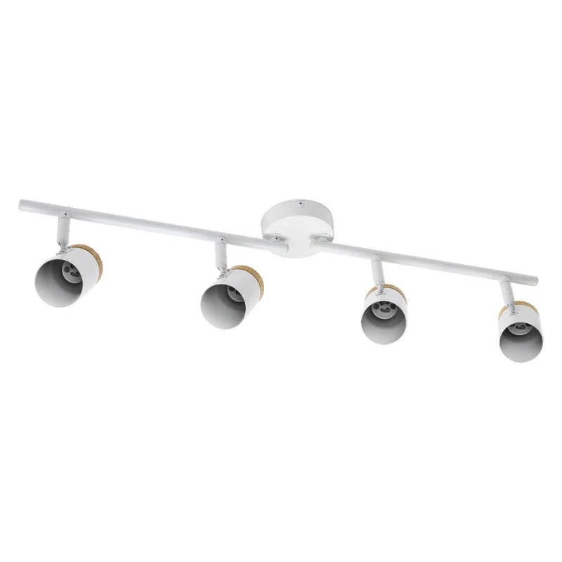 OSRAM LED Spot Stamp Lampada da soffitto 4xGU10 Bianco e legno