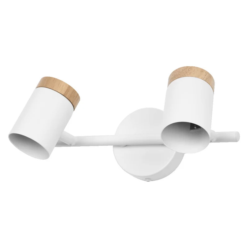 OSRAM LED Spot Stamp Lampada da soffitto 2xGU10 Bianco e legno
